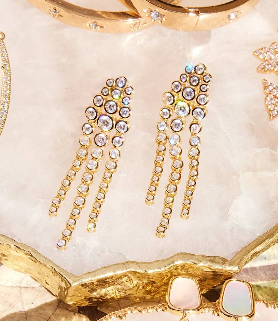 Dangling Gemstone Earrings