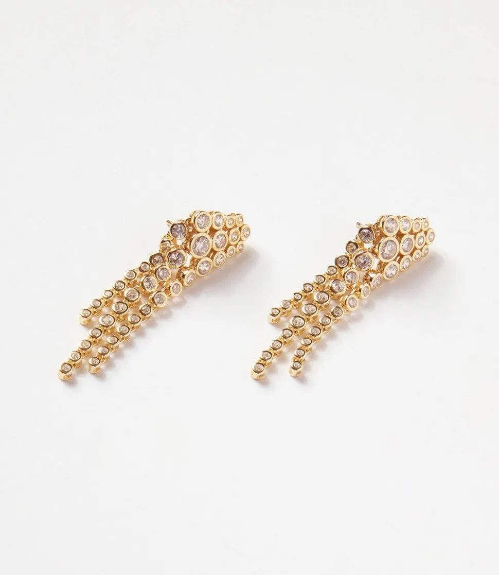 Dangling Gemstone Earrings