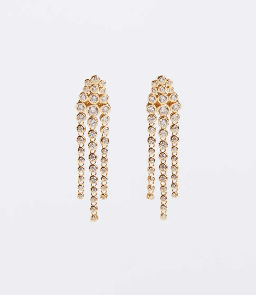 Dangling Gemstone Earrings