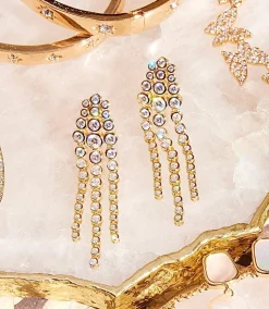 Dangling Gemstone Earrings