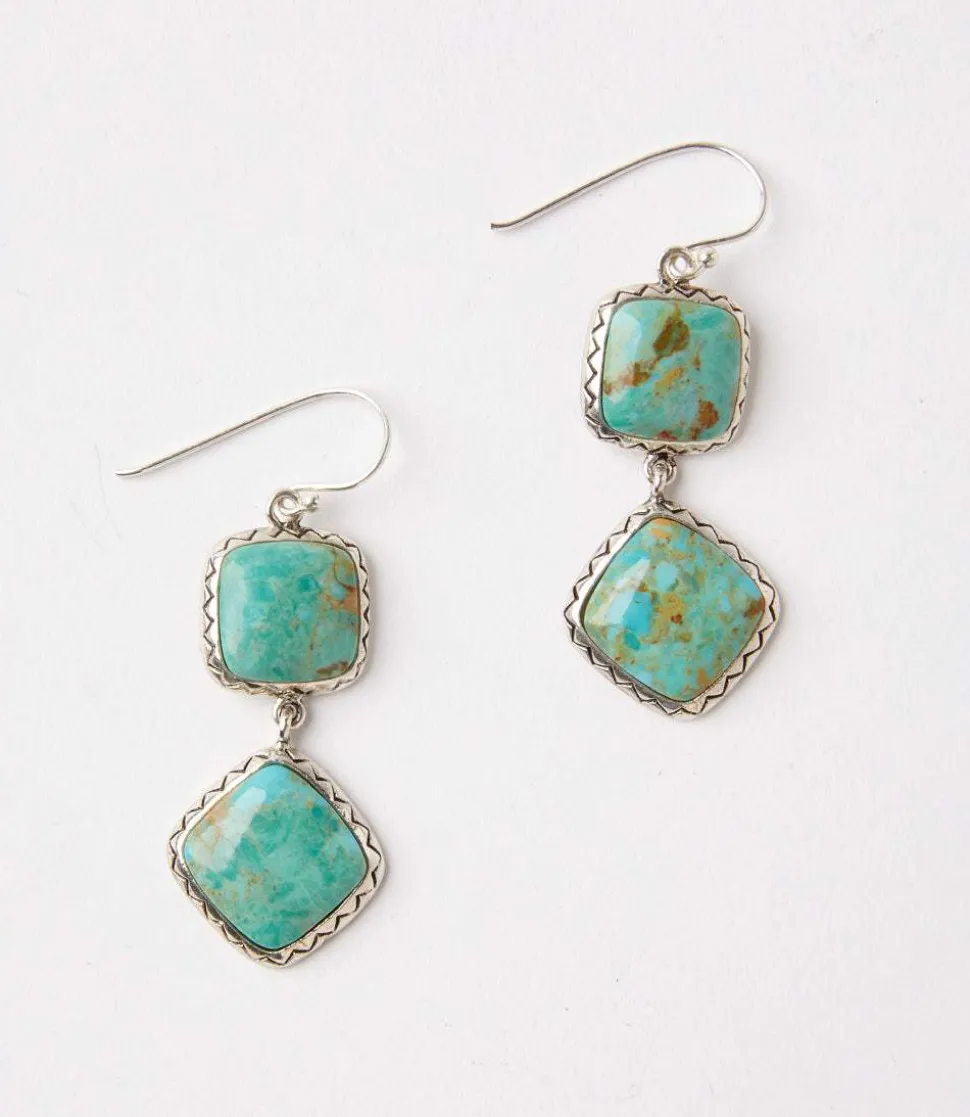 Double Drop Turquoise Earrings