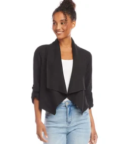Drape Collar Cardigan Jacket