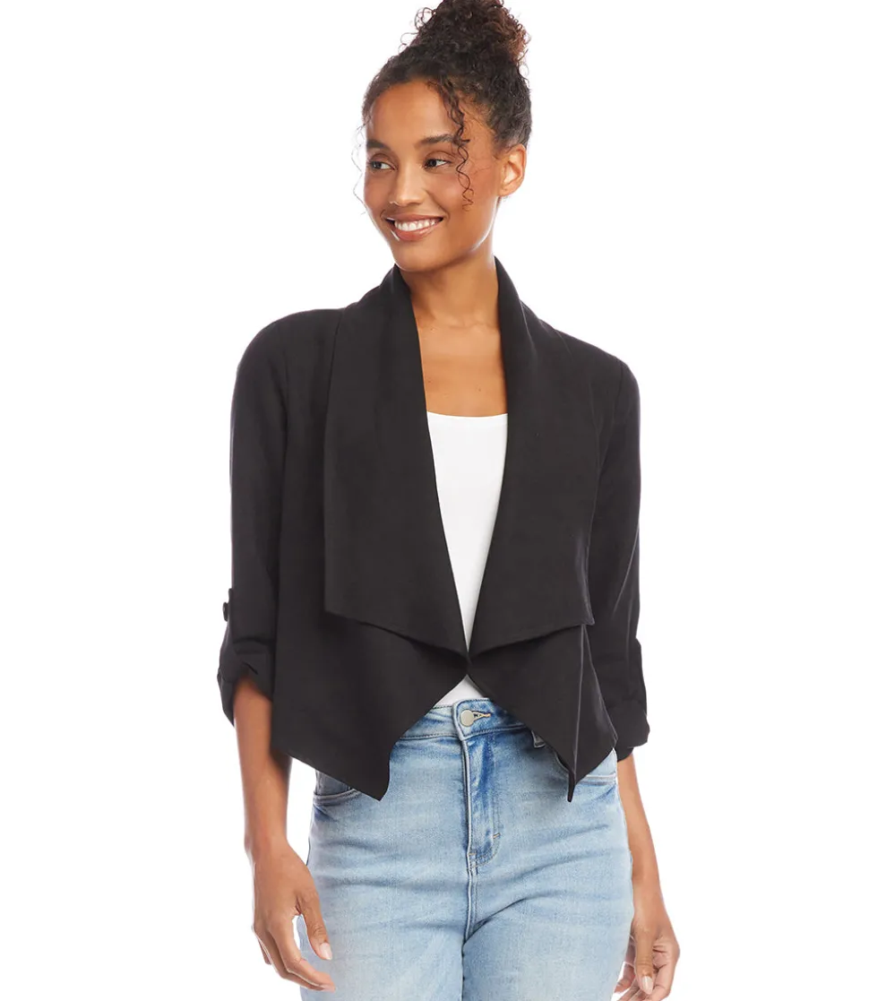 Drape Collar Cardigan Jacket
