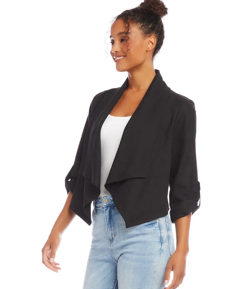 Drape Collar Cardigan Jacket