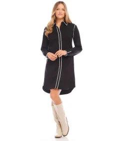 Edge Stitch Shirtdress