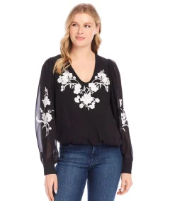 Embellished Blouson Top