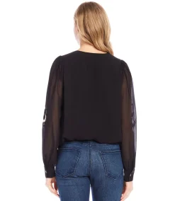 Embellished Blouson Top