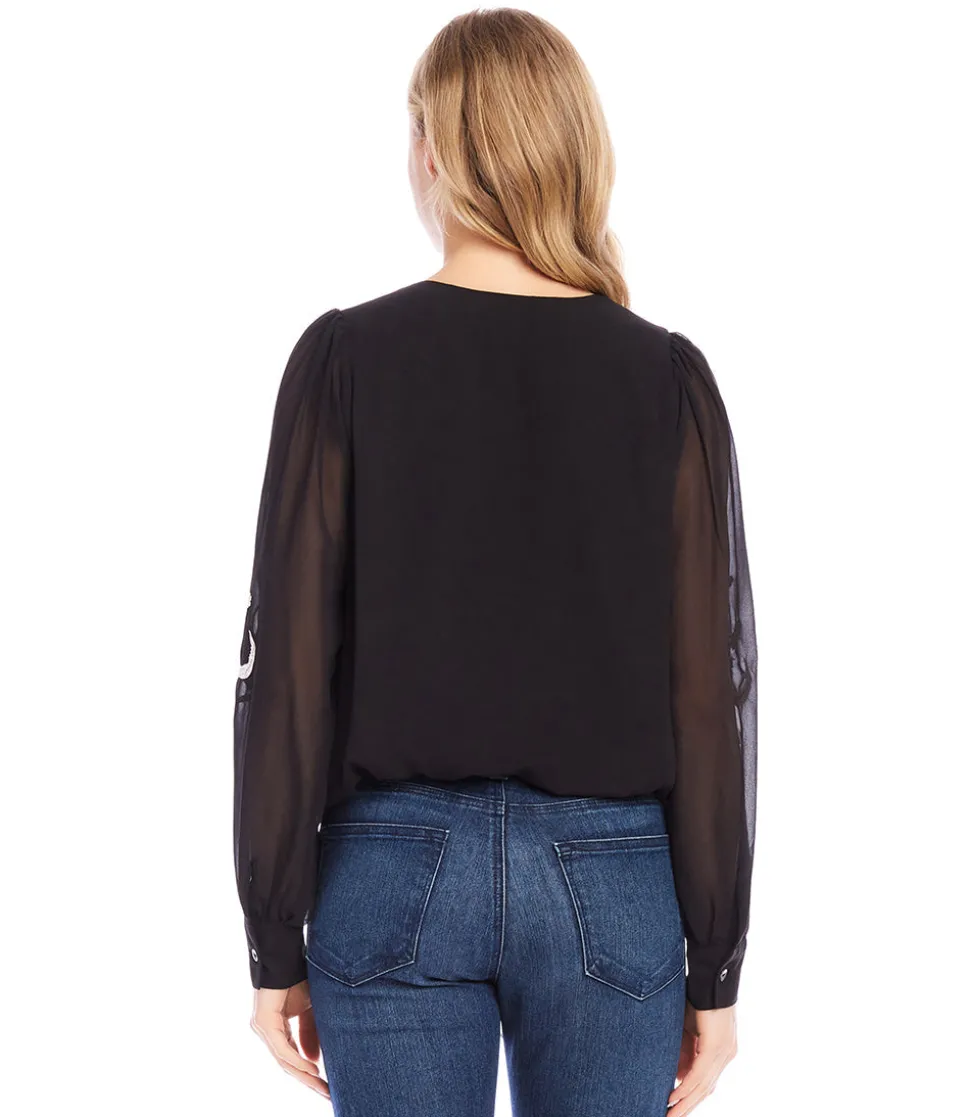 Embellished Blouson Top