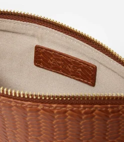 Embossed Leather Crossbody Bag