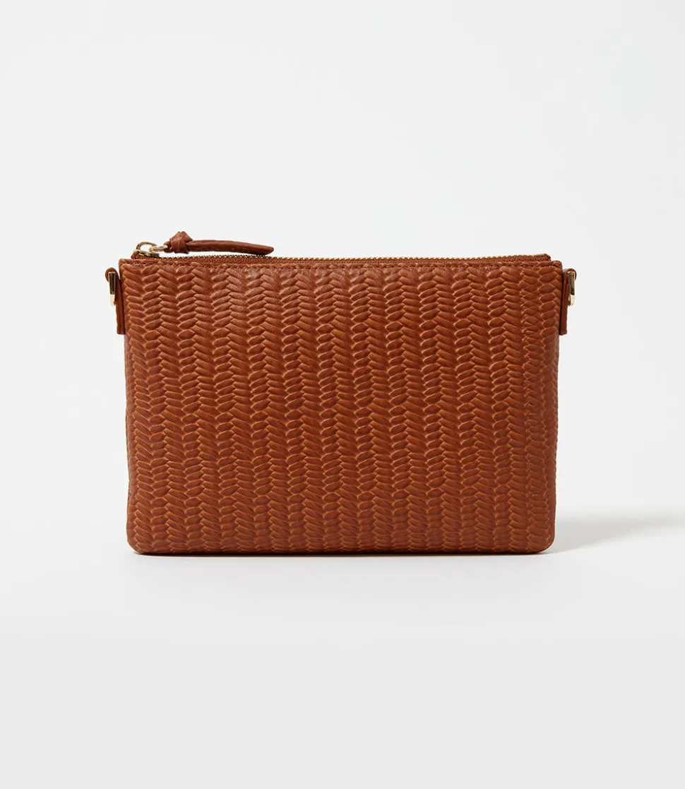 Embossed Leather Crossbody Bag