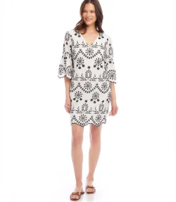 Embroidered Eyelet Dress
