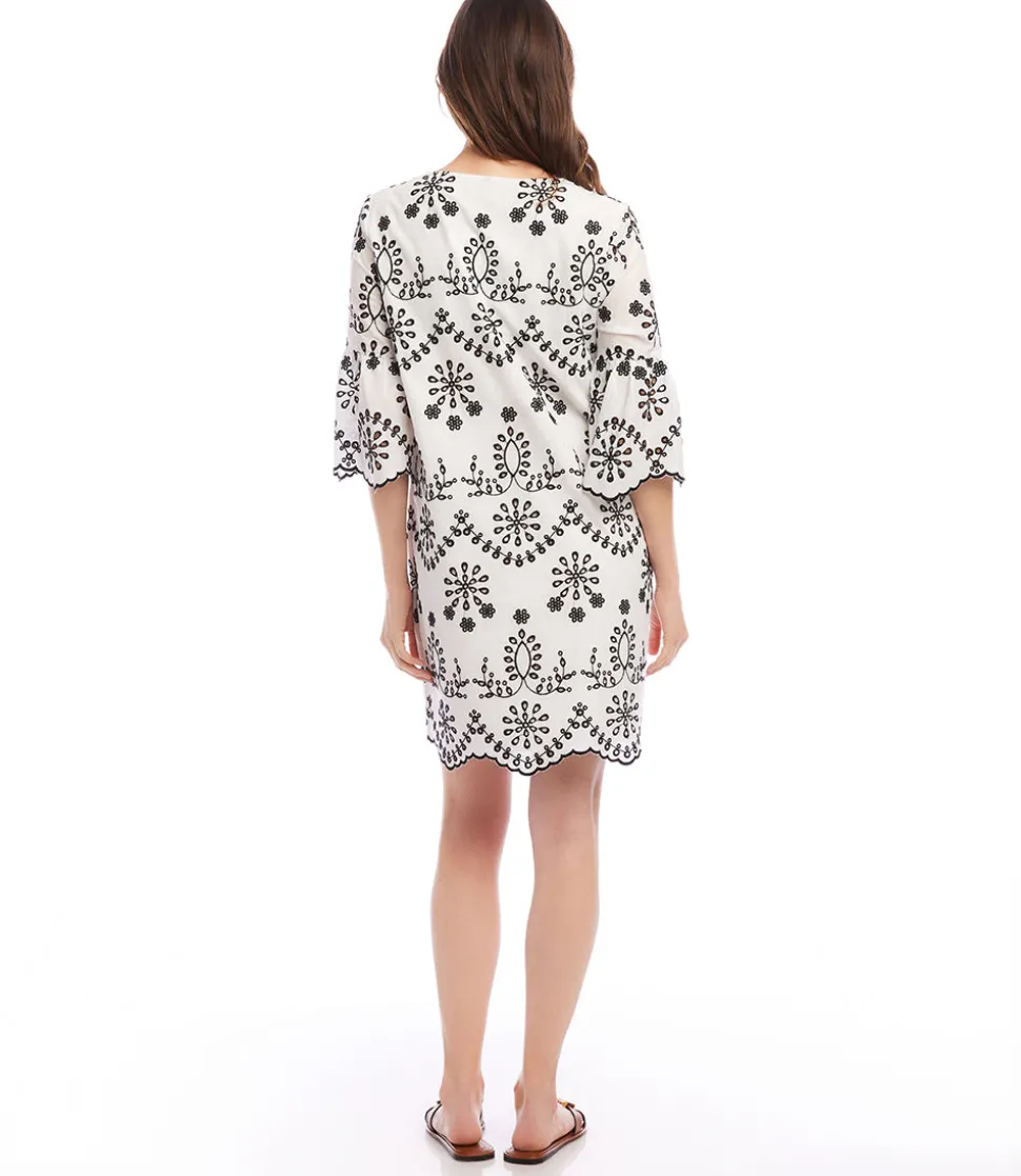 Embroidered Eyelet Dress