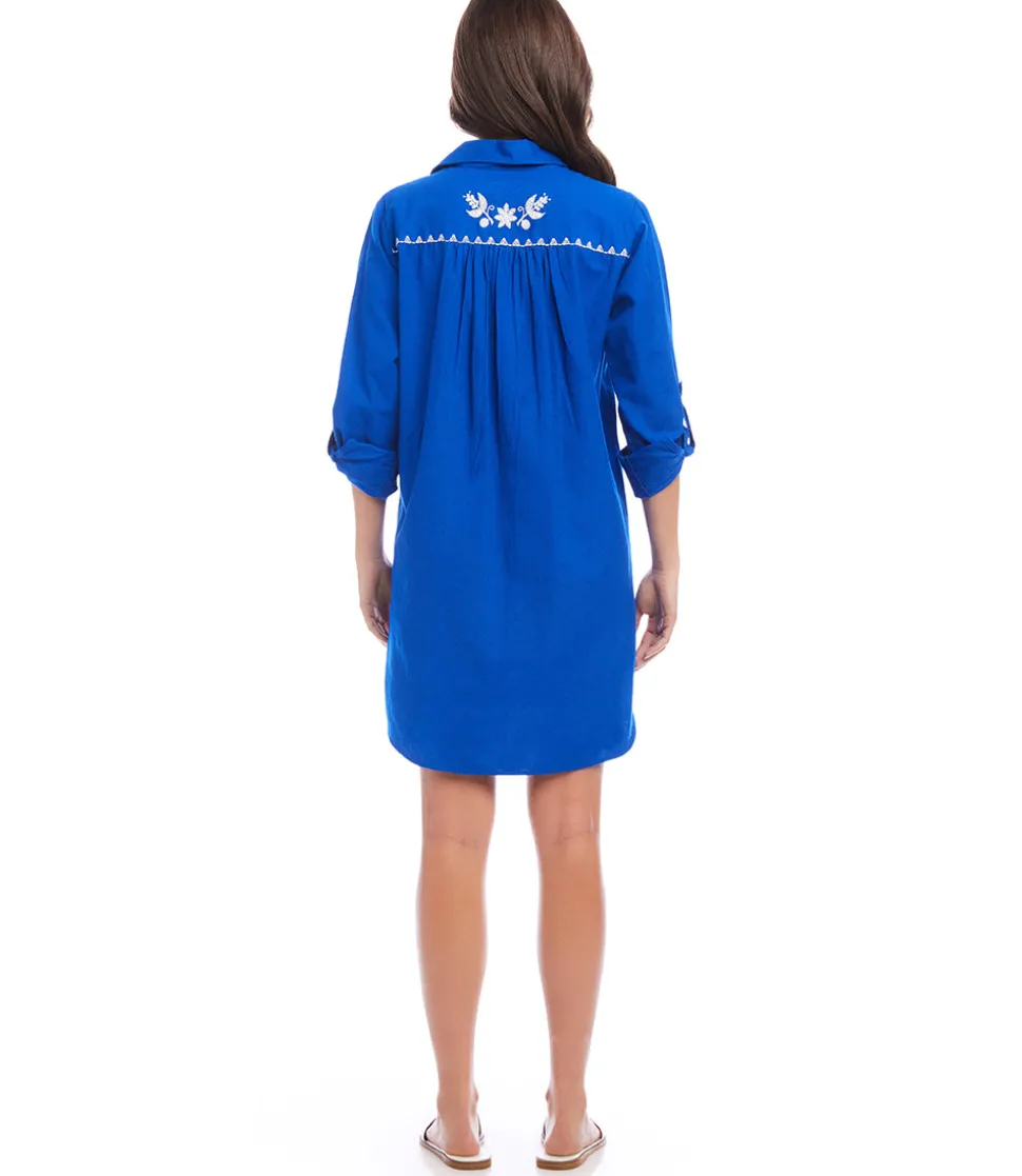 Embroidered Shirtdress