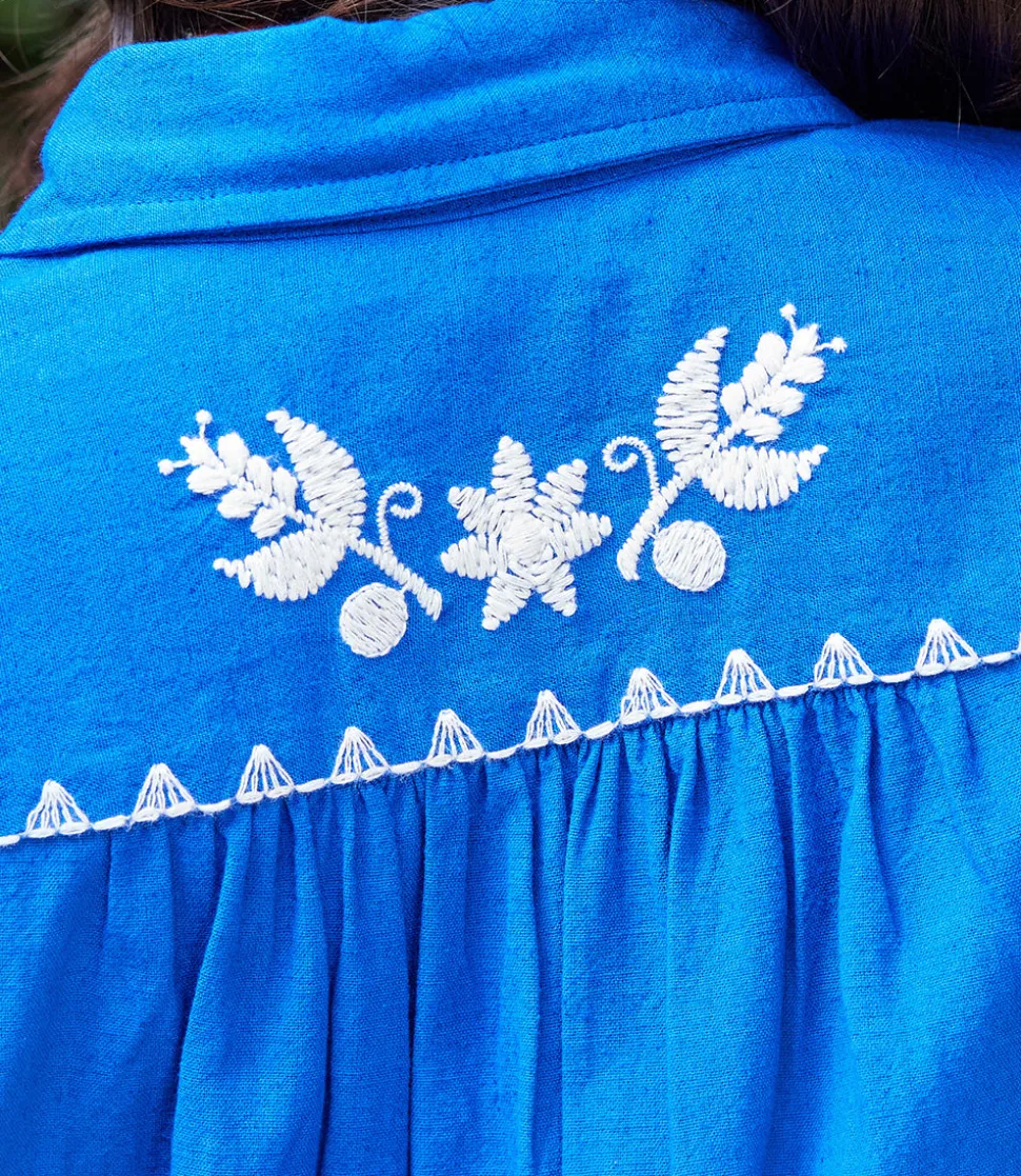 Embroidered Shirtdress