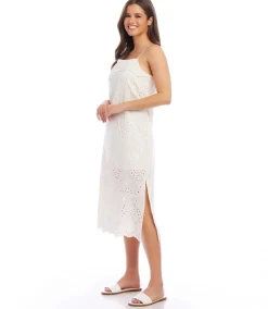 Eyelet Midi Dress