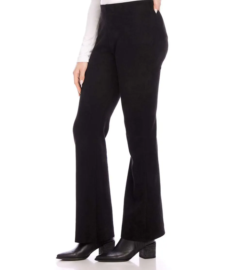 Faux Suede Bootcut Pants