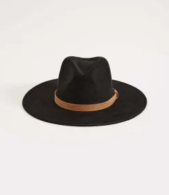 Faux Suede Fedora Hat