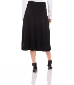 Faux Suede Midi Skirt
