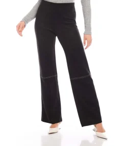 Faux Suede Stitch Pants