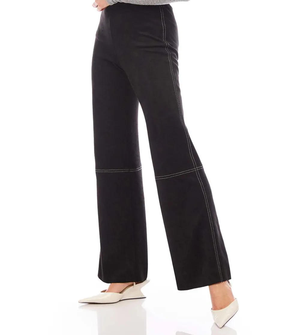 Faux Suede Stitch Pants