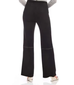 Faux Suede Stitch Pants