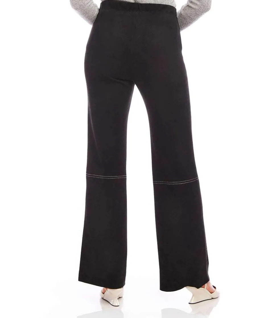 Faux Suede Stitch Pants