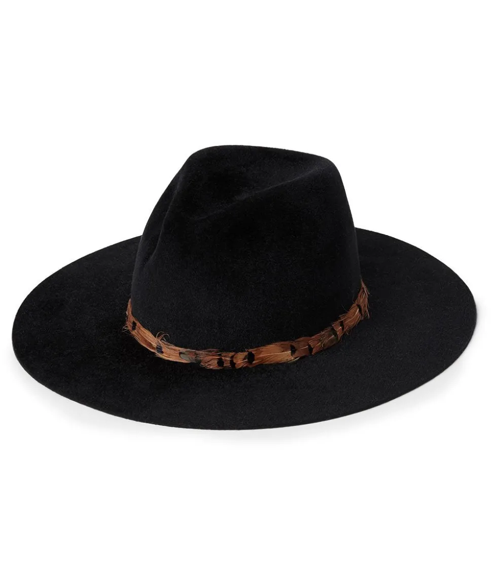 Feather Band Velour Hat