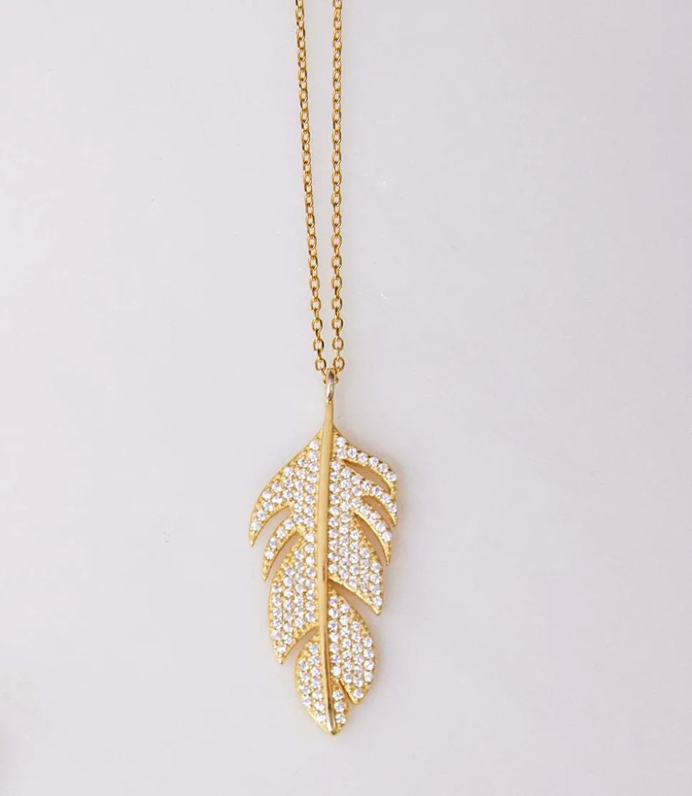 Feather Pendant Necklace