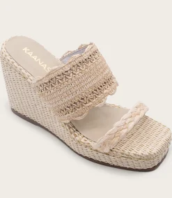 Frayed Raffia Wedges