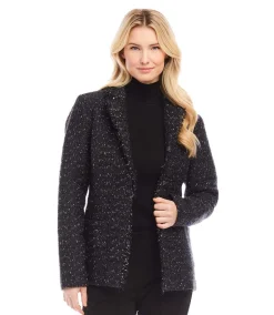 Fringed Tweed Blazer