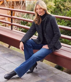 Fringed Tweed Blazer