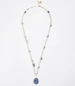 Gemstone Beaded Pendant Necklace