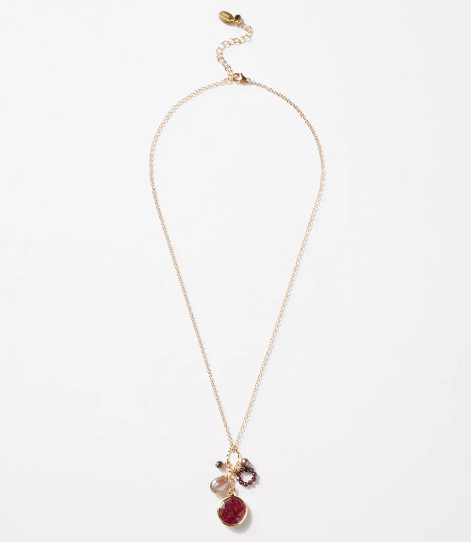 Gemstone Cluster Necklace