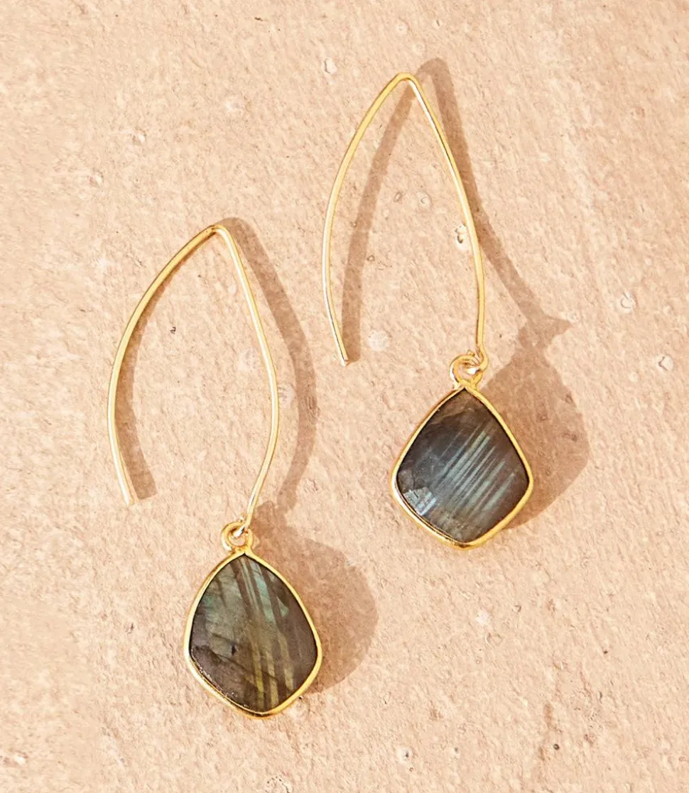 Gemstone Drop Earrings