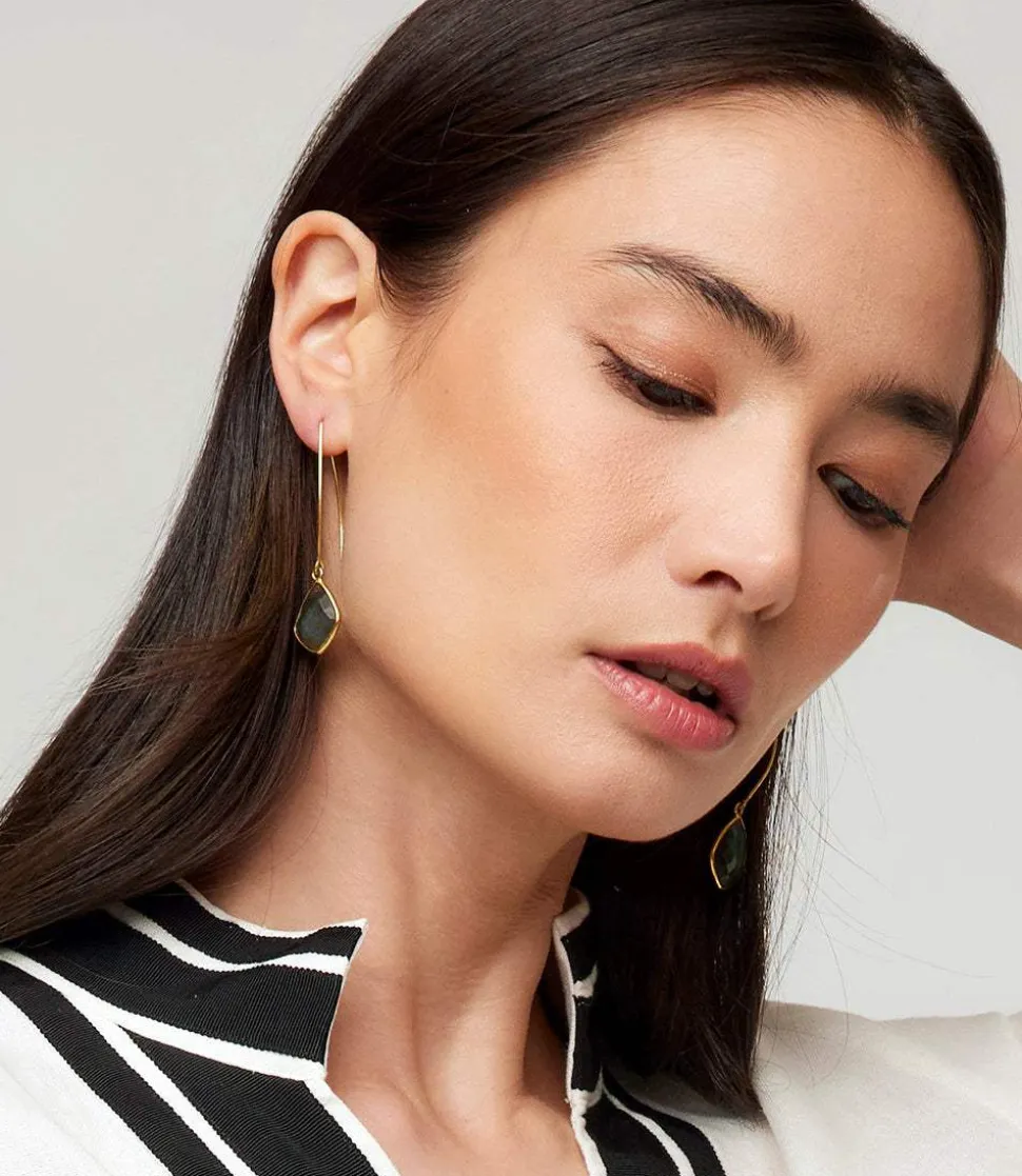 Gemstone Drop Earrings