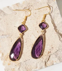 Gemstone Drop Earrings