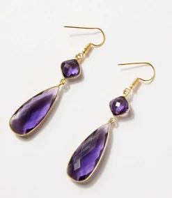 Gemstone Drop Earrings
