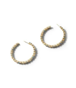 Gemstone Hoop Earrings