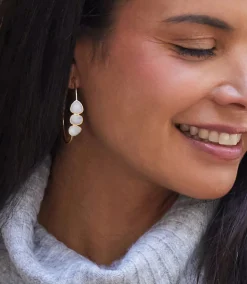 Gemstone Hoop Earrings