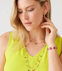 Gemstone Pear Drop Earrings