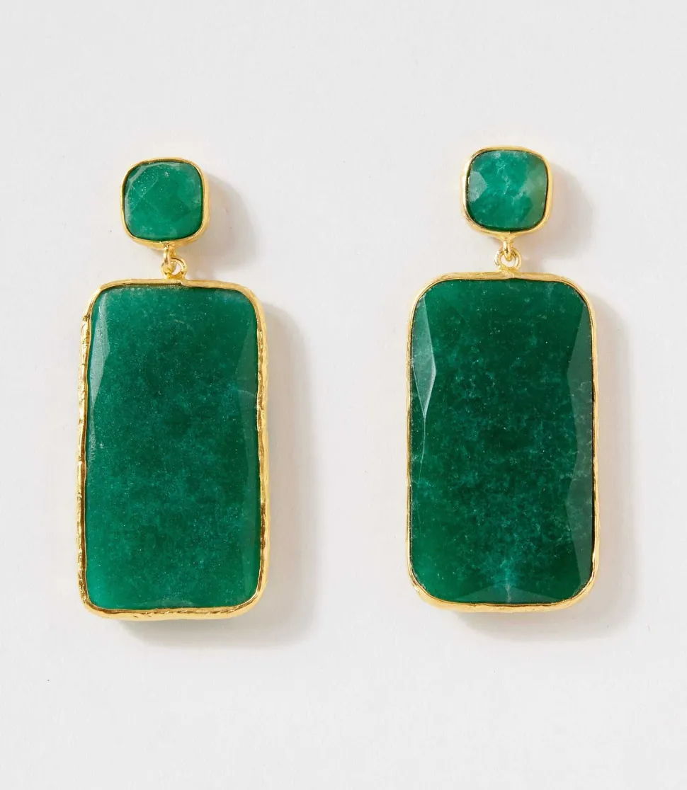 Gemstone Statement Earrings