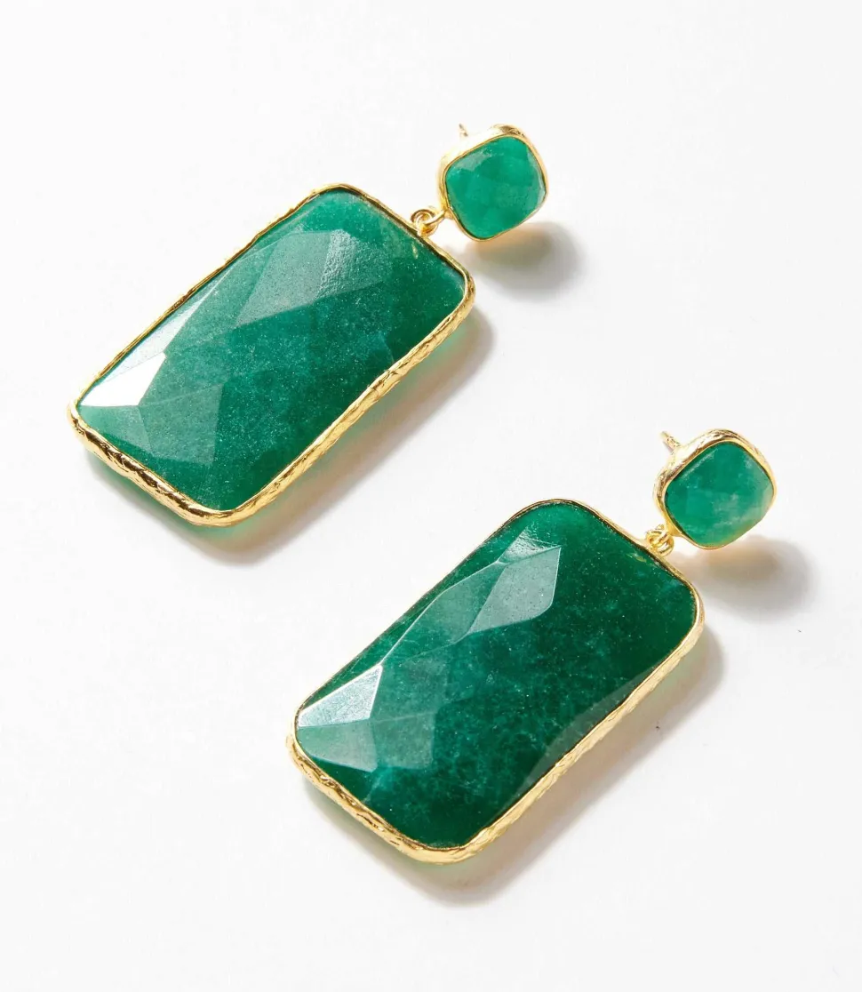 Gemstone Statement Earrings