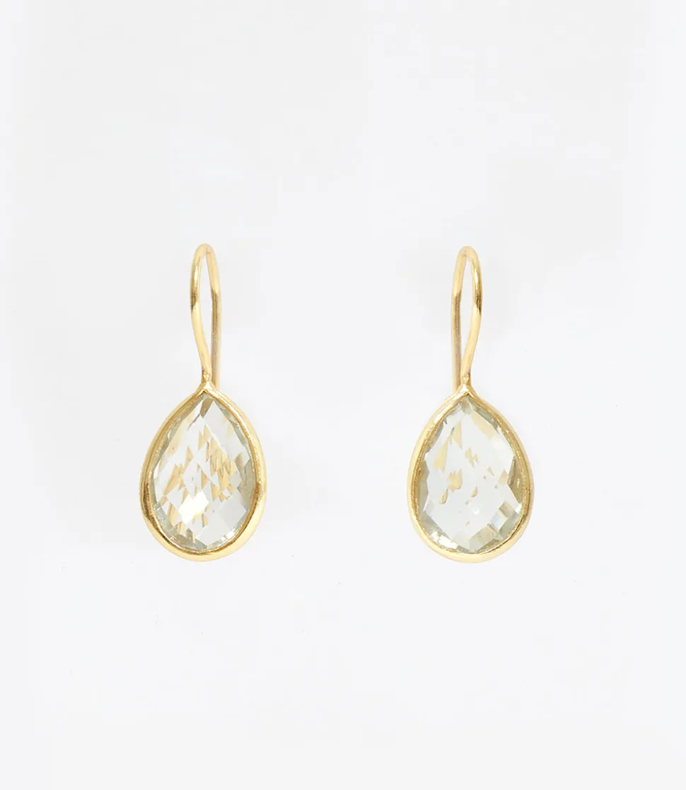 Gemstone Teardrop Earrings