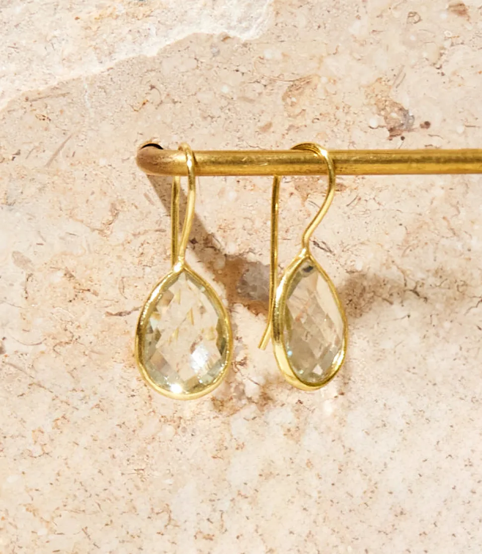 Gemstone Teardrop Earrings