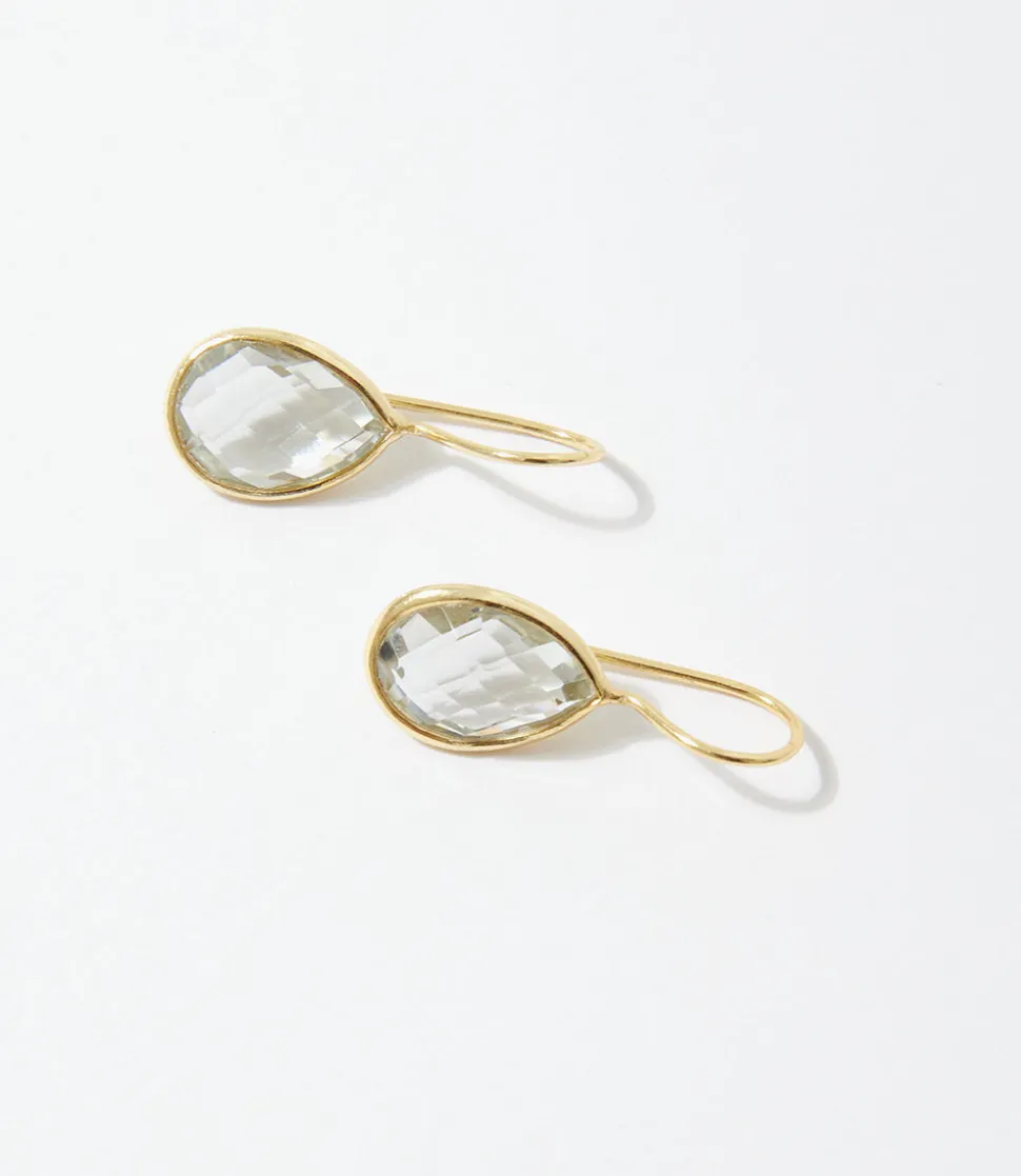 Gemstone Teardrop Earrings