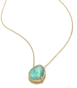 Gemstone Teardrop Necklace
