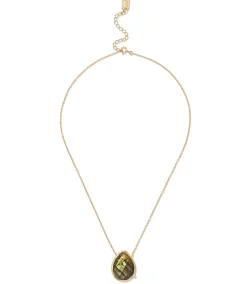 Gemstone Teardrop Necklace