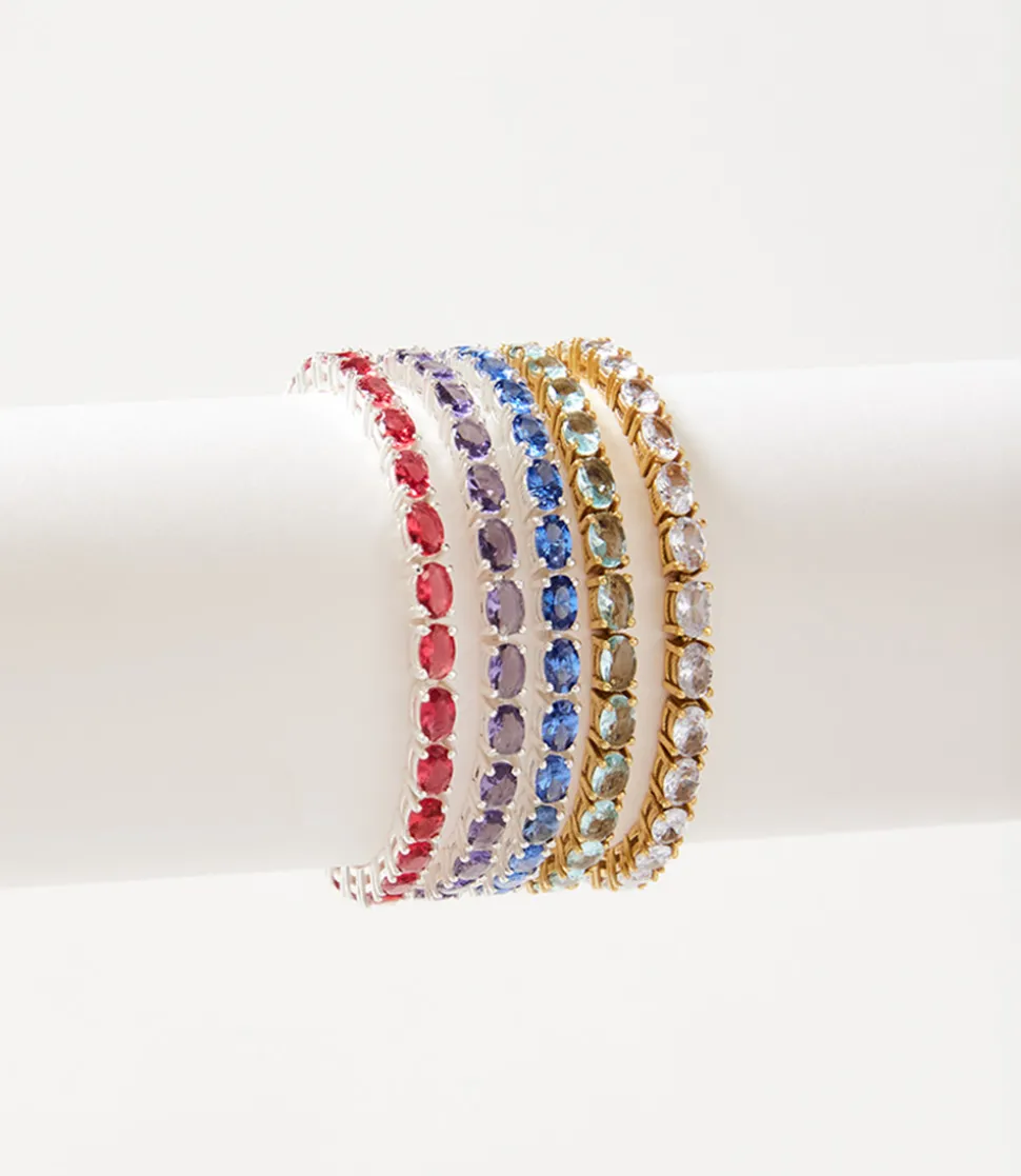 Gemstone Tennis Bracelet