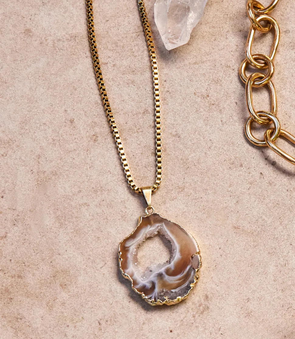 Geode Pendant Necklace