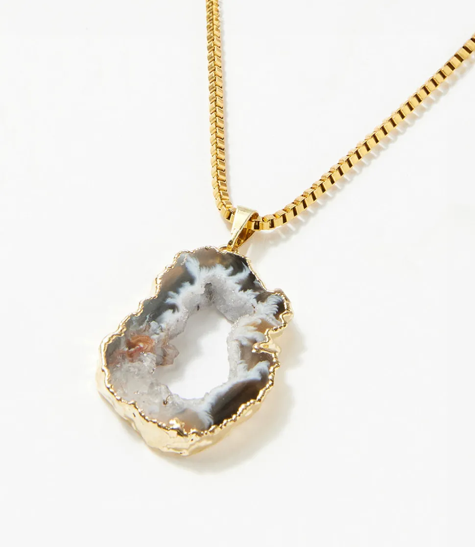 Geode Pendant Necklace